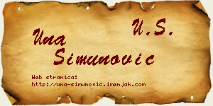 Una Simunović vizit kartica